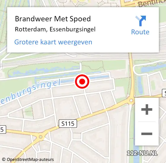 Locatie op kaart van de 112 melding: Brandweer Met Spoed Naar Rotterdam, Essenburgsingel op 26 juli 2017 19:27