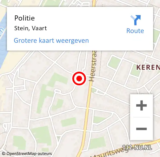 Locatie op kaart van de 112 melding: Politie Stein, Vaart op 26 juli 2017 22:49