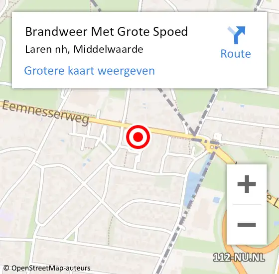 Locatie op kaart van de 112 melding: Brandweer Met Grote Spoed Naar Laren nh, Middelwaarde op 27 juli 2017 03:18