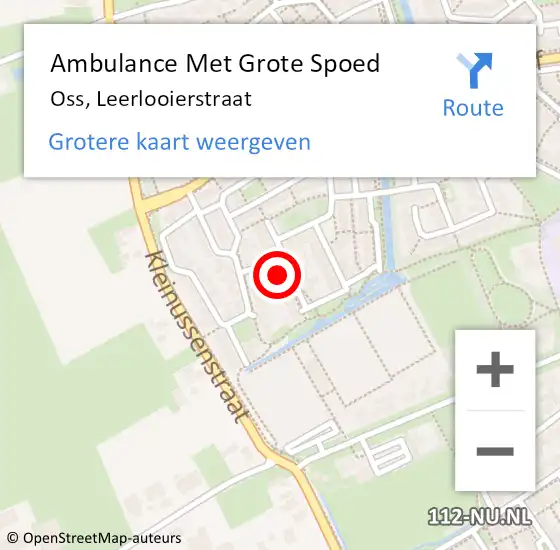 Locatie op kaart van de 112 melding: Ambulance Met Grote Spoed Naar Oss, Leerlooierstraat op 27 juli 2017 19:26