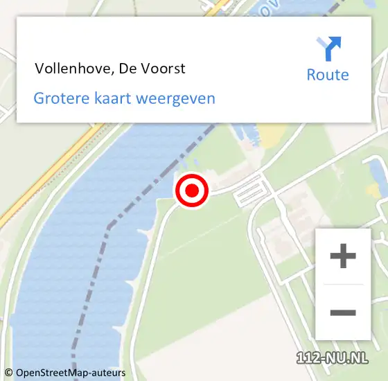 Locatie op kaart van de 112 melding:  Vollenhove, De Voorst op 27 juli 2017 21:48
