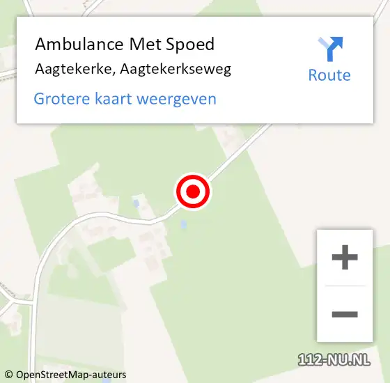 Locatie op kaart van de 112 melding: Ambulance Met Spoed Naar Aagtekerke, Aagtekerkseweg op 28 juli 2017 14:46