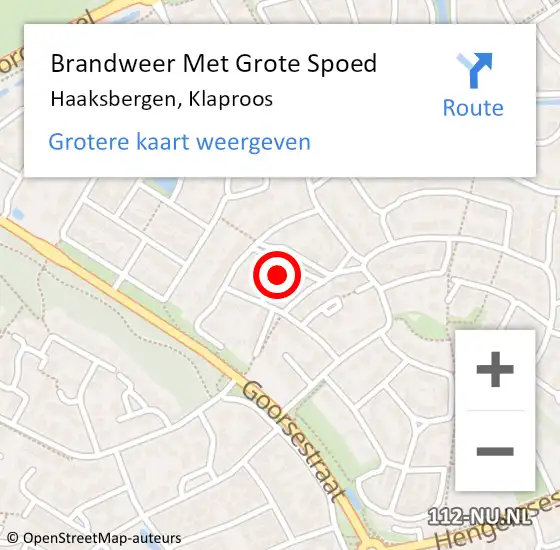 Locatie op kaart van de 112 melding: Brandweer Met Grote Spoed Naar Haaksbergen, Klaproos op 29 juli 2017 04:13