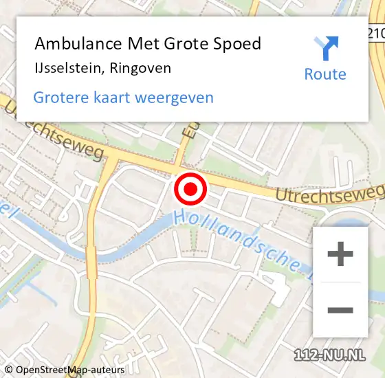 Locatie op kaart van de 112 melding: Ambulance Met Grote Spoed Naar IJsselstein, Ringoven op 29 juli 2017 06:57