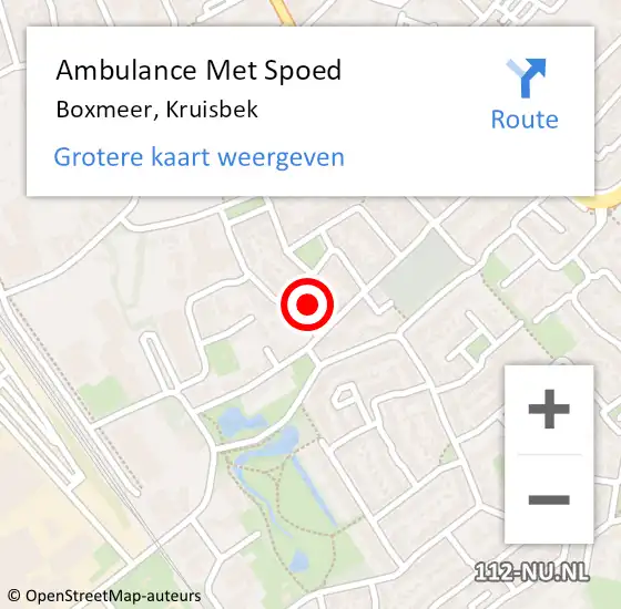 Locatie op kaart van de 112 melding: Ambulance Met Spoed Naar Boxmeer, Kruisbek op 29 juli 2017 10:13