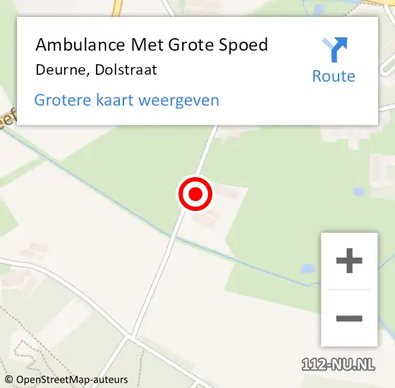 Locatie op kaart van de 112 melding: Ambulance Met Grote Spoed Naar Deurne, Dolstraat op 29 juli 2017 18:06