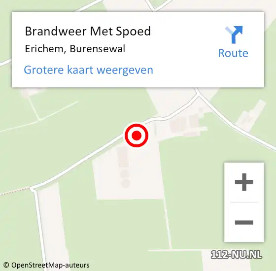 Locatie op kaart van de 112 melding: Brandweer Met Spoed Naar Erichem, Burensewal op 29 juli 2017 18:15