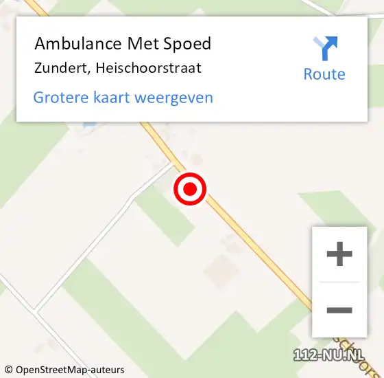 Locatie op kaart van de 112 melding: Ambulance Met Spoed Naar Zundert, Heischoorstraat op 30 juli 2017 01:13