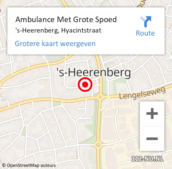 Locatie op kaart van de 112 melding: Ambulance Met Grote Spoed Naar 's-Heerenberg, Hyacintstraat op 30 juli 2017 07:28