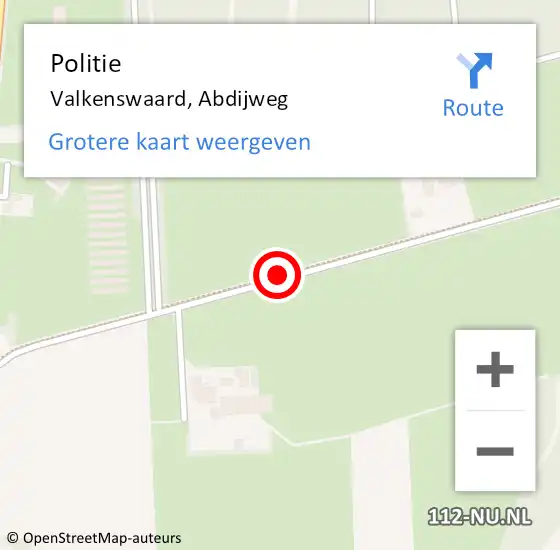 Locatie op kaart van de 112 melding: Politie Valkenswaard, Abdijweg op 30 juli 2017 12:36