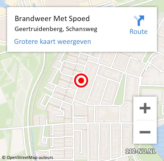 Locatie op kaart van de 112 melding: Brandweer Met Spoed Naar Geertruidenberg, Schansweg op 30 juli 2017 21:26