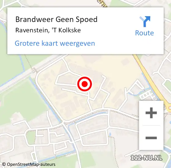 Locatie op kaart van de 112 melding: Brandweer Geen Spoed Naar Ravenstein, 'T Kolkske op 30 juli 2017 21:29