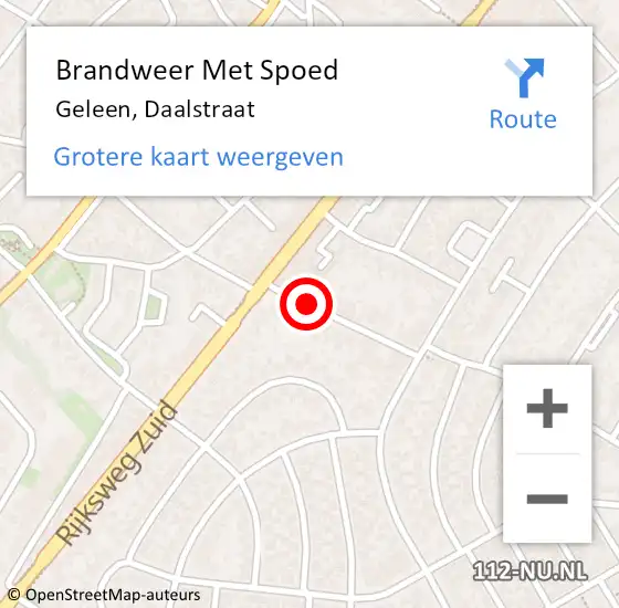 Locatie op kaart van de 112 melding: Brandweer Met Spoed Naar Geleen, Daalstraat op 31 juli 2017 02:40