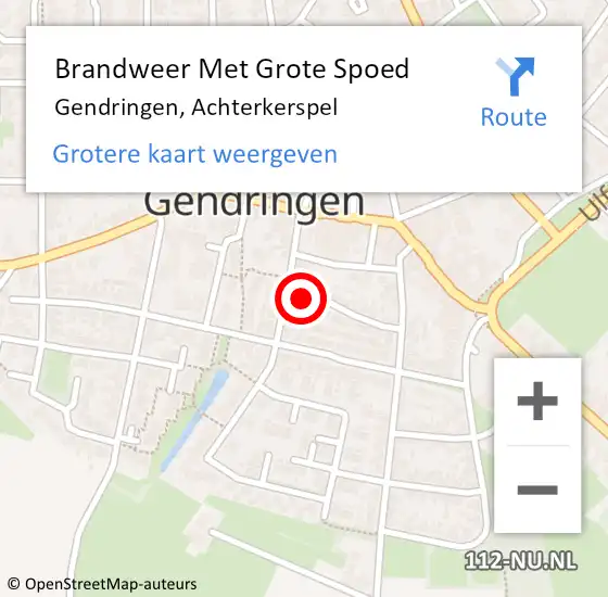 Locatie op kaart van de 112 melding: Brandweer Met Grote Spoed Naar Gendringen, Achterkerspel op 31 juli 2017 08:33