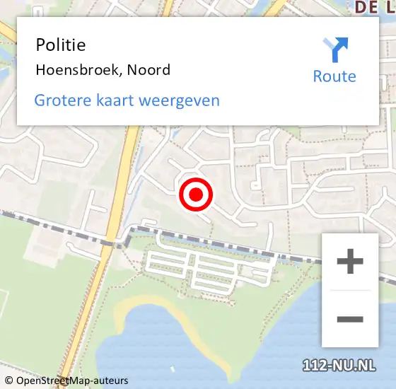 Locatie op kaart van de 112 melding: Politie Hoensbroek, Noord op 31 juli 2017 10:50