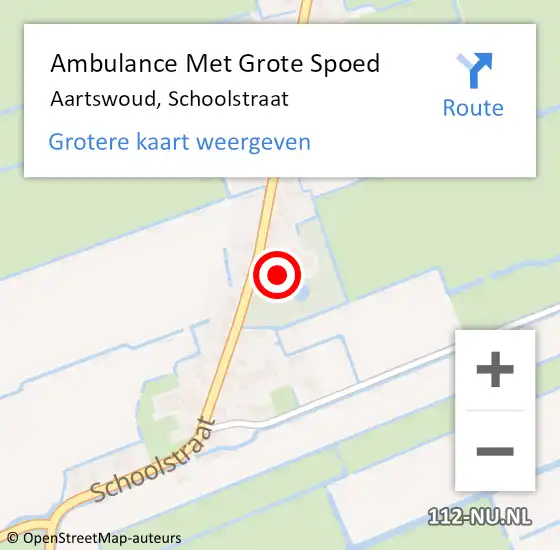 Locatie op kaart van de 112 melding: Ambulance Met Grote Spoed Naar Aartswoud, Schoolstraat op 31 juli 2017 13:22