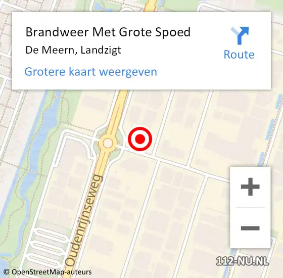 Locatie op kaart van de 112 melding: Brandweer Met Grote Spoed Naar De Meern, Landzigt op 31 juli 2017 16:20