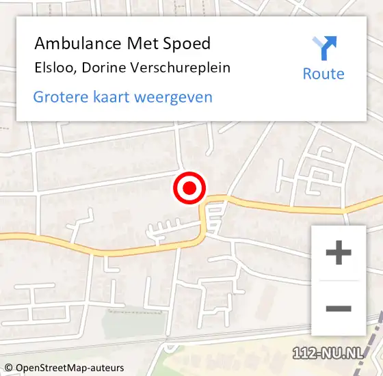 Locatie op kaart van de 112 melding: Ambulance Met Spoed Naar Elsloo, Dorine Verschureplein op 28 januari 2014 16:46