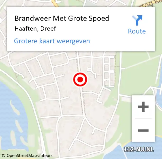 Locatie op kaart van de 112 melding: Brandweer Met Grote Spoed Naar Haaften, Dreef op 1 augustus 2017 23:21