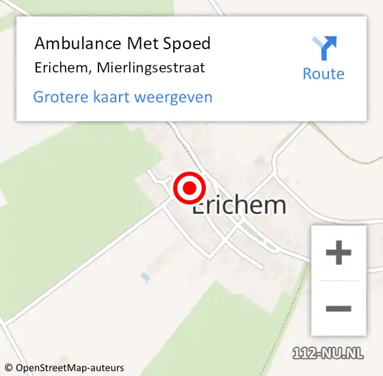 Locatie op kaart van de 112 melding: Ambulance Met Spoed Naar Erichem, Mierlingsestraat op 1 augustus 2017 23:26