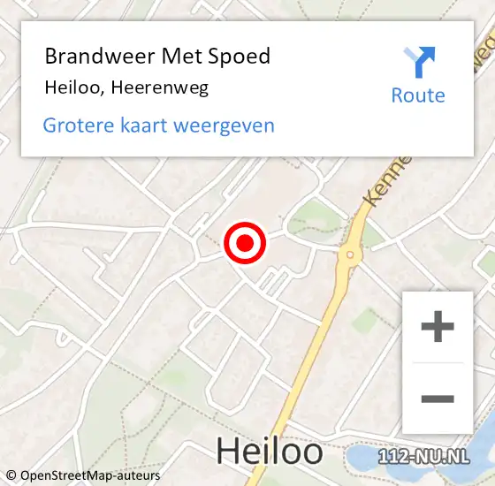 Locatie op kaart van de 112 melding: Brandweer Met Spoed Naar Heiloo, Heerenweg op 2 augustus 2017 08:36