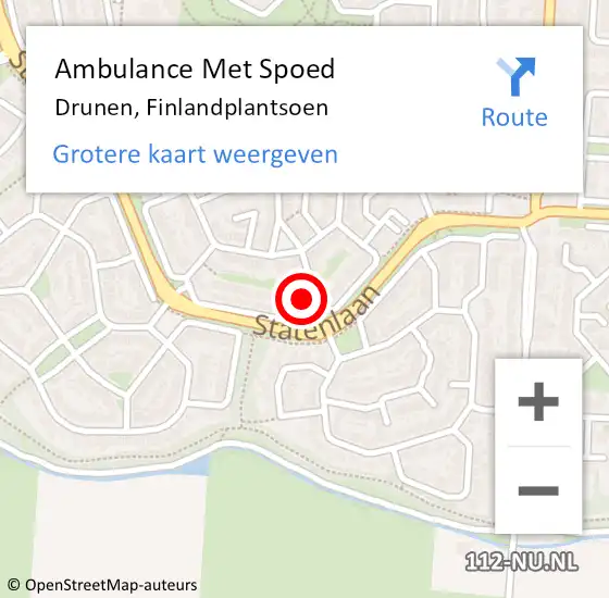 Locatie op kaart van de 112 melding: Ambulance Met Spoed Naar Drunen, Finlandplantsoen op 2 augustus 2017 13:16