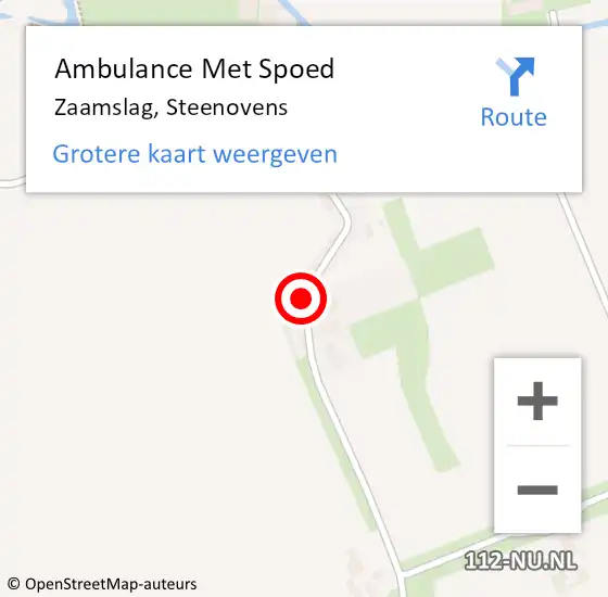 Locatie op kaart van de 112 melding: Ambulance Met Spoed Naar Zaamslag, Steenovens op 2 augustus 2017 14:31