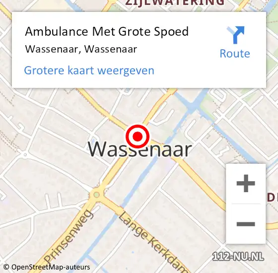 Locatie op kaart van de 112 melding: Ambulance Met Grote Spoed Naar Wassenaar, Jagerslaan Zuid op 2 augustus 2017 15:19