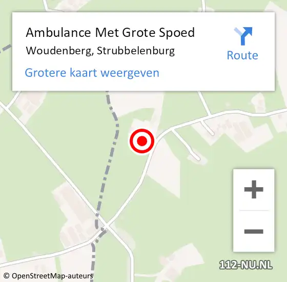 Locatie op kaart van de 112 melding: Ambulance Met Grote Spoed Naar Woudenberg, Strubbelenburg op 2 augustus 2017 16:49