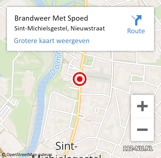 Locatie op kaart van de 112 melding: Brandweer Met Spoed Naar Sint-Michielsgestel, Nieuwstraat op 2 augustus 2017 19:32