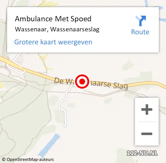 Locatie op kaart van de 112 melding: Ambulance Met Spoed Naar Wassenaar, Wassenaarseslag op 3 augustus 2017 13:21