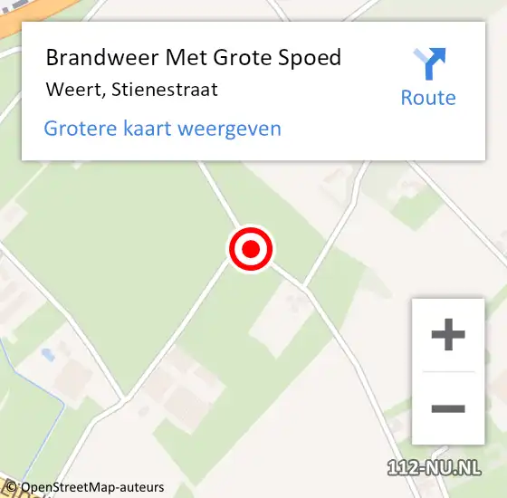 Locatie op kaart van de 112 melding: Brandweer Met Grote Spoed Naar Weert, Stienestraat op 3 augustus 2017 19:42