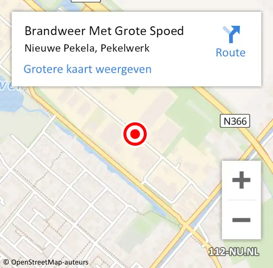 Locatie op kaart van de 112 melding: Brandweer Met Grote Spoed Naar Nieuwe Pekela, Pekelwerk op 4 augustus 2017 14:42