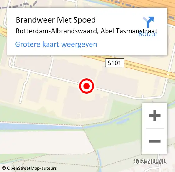 Locatie op kaart van de 112 melding: Brandweer Met Spoed Naar Rotterdam-Albrandswaard, Abel Tasmanstraat op 4 augustus 2017 23:36