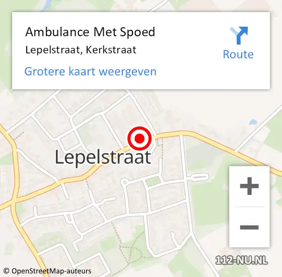 Locatie op kaart van de 112 melding: Ambulance Met Spoed Naar Lepelstraat, Kerkstraat op 5 augustus 2017 16:52