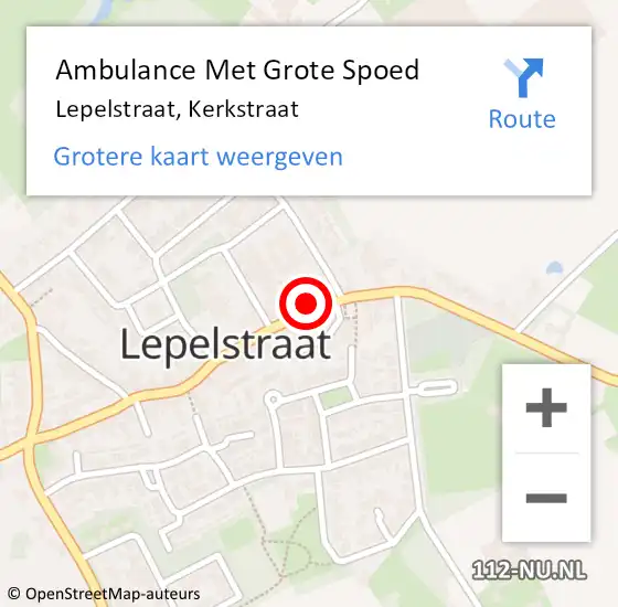 Locatie op kaart van de 112 melding: Ambulance Met Grote Spoed Naar Lepelstraat, Kerkstraat op 5 augustus 2017 16:52