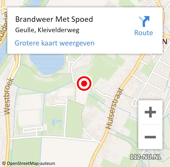 Locatie op kaart van de 112 melding: Brandweer Met Spoed Naar Geulle, Kleivelderweg op 5 augustus 2017 18:07