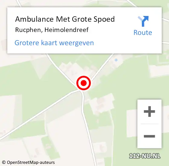 Locatie op kaart van de 112 melding: Ambulance Met Grote Spoed Naar Rucphen, Heimolendreef op 6 augustus 2017 16:16