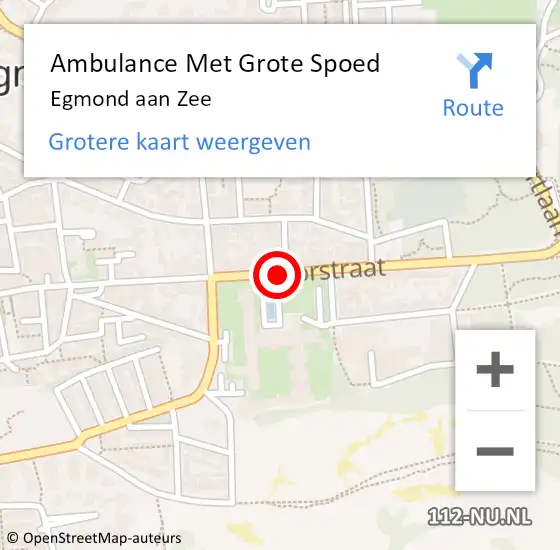 Locatie op kaart van de 112 melding: Ambulance Met Grote Spoed Naar Egmond aan Zee op 7 augustus 2017 10:00