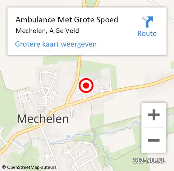 Locatie op kaart van de 112 melding: Ambulance Met Grote Spoed Naar Mechelen, A Ge Veld op 29 januari 2014 09:55