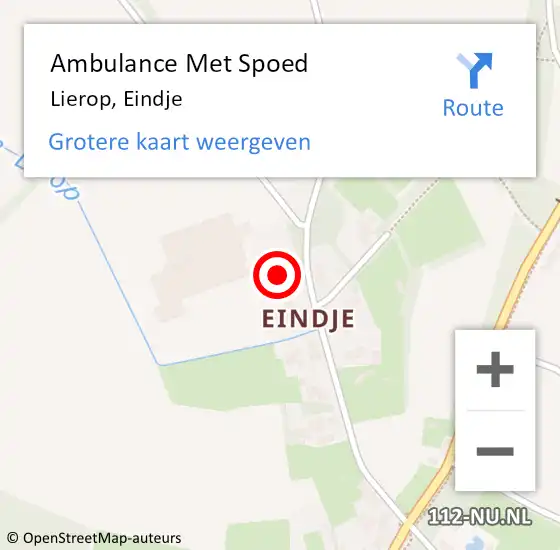 Locatie op kaart van de 112 melding: Ambulance Met Spoed Naar Lierop, Eindje op 7 augustus 2017 16:54