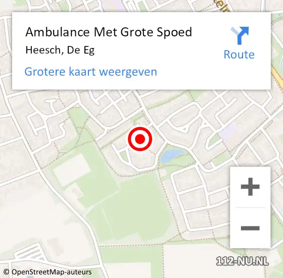 Locatie op kaart van de 112 melding: Ambulance Met Grote Spoed Naar Heesch, De Eg op 7 augustus 2017 23:31