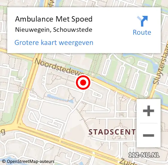 Locatie op kaart van de 112 melding: Ambulance Met Spoed Naar Nieuwegein, Schouwstede op 8 augustus 2017 11:27