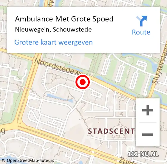 Locatie op kaart van de 112 melding: Ambulance Met Grote Spoed Naar Nieuwegein, Schouwstede op 8 augustus 2017 11:52