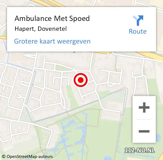 Locatie op kaart van de 112 melding: Ambulance Met Spoed Naar Hapert, Dovenetel op 8 augustus 2017 17:23