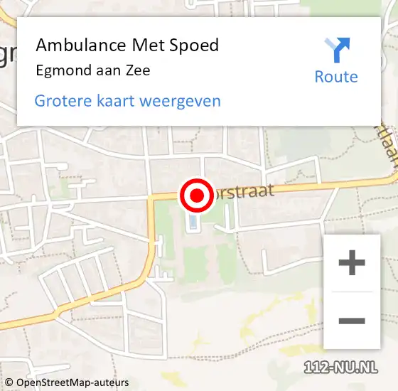 Locatie op kaart van de 112 melding: Ambulance Met Spoed Naar Egmond aan Zee op 10 augustus 2017 20:59