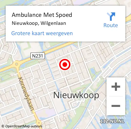 Locatie op kaart van de 112 melding: Ambulance Met Spoed Naar Nieuwkoop, Zonnedauwlaan op 10 augustus 2017 23:23