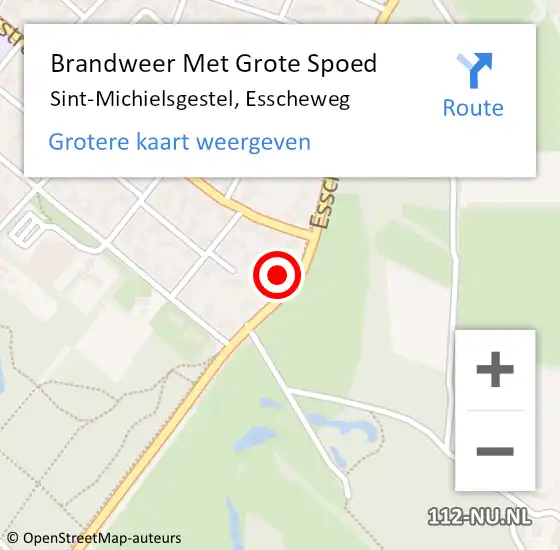 Locatie op kaart van de 112 melding: Brandweer Met Grote Spoed Naar Sint-Michielsgestel, Esscheweg op 12 augustus 2017 17:21