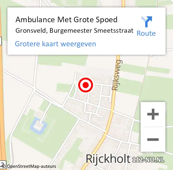 Locatie op kaart van de 112 melding: Ambulance Met Grote Spoed Naar Gronsveld, Burgemeester Smeetsstraat op 29 januari 2014 17:06