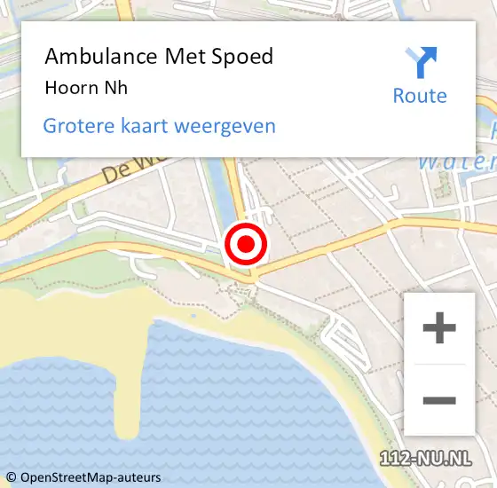 Locatie op kaart van de 112 melding: Ambulance Met Spoed Naar Hoorn Nh op 13 augustus 2017 05:33